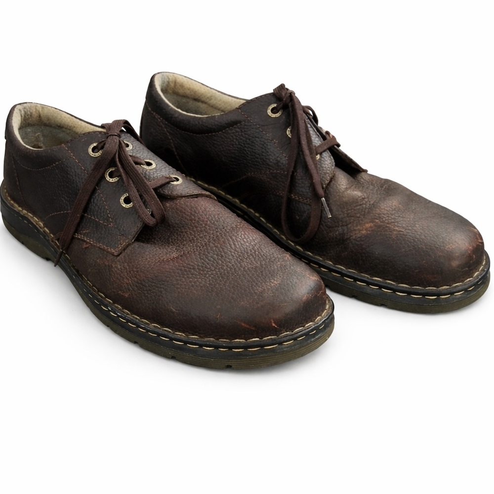 Dr. Martens Brown Leather Ordell Plain Toe Lace Up Derby Shoes 14